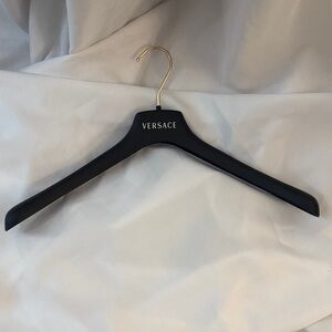 Versace Black Plastic Hanger with Gold Hook